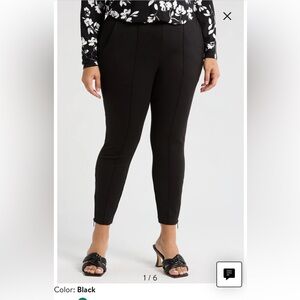 Universal Standard Moro Pintuck Ponte zipper ankle pants